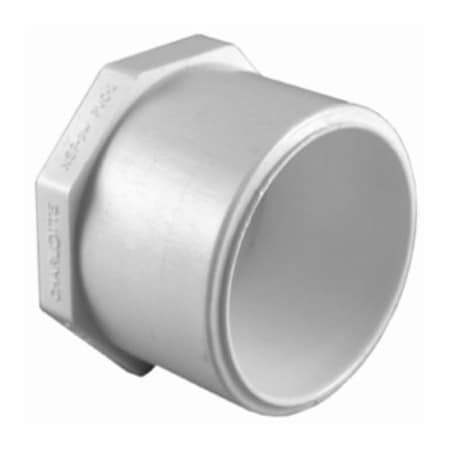 Charlotte Pipe And Foundry 2 WHT Plug Spigot PVC 02118 1800HA